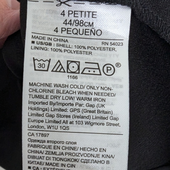 Banana Republic Dress 4 Black Petite Shift Drape Back Basic Minimalist - Picture 6 of 8